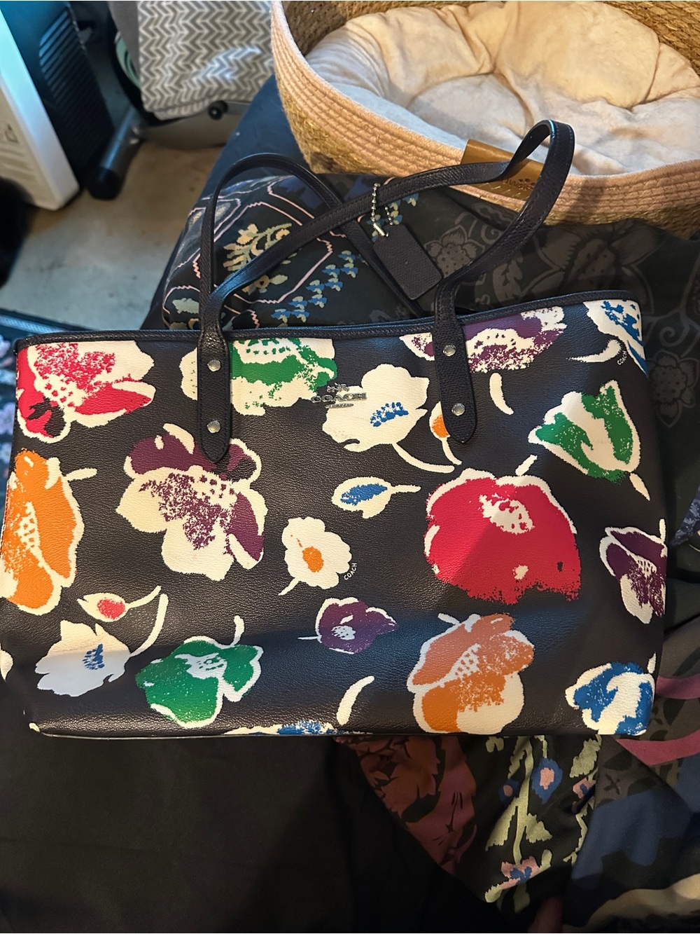 Coach flower tote. Like new. No signs of wear